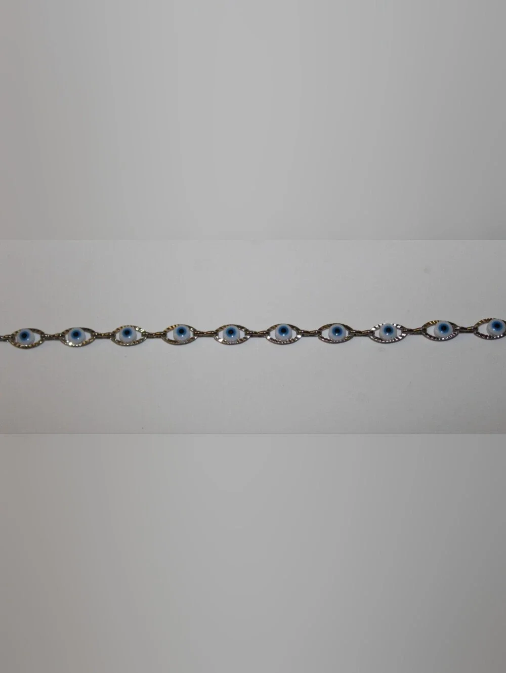 Evil Eye Stainless Steel Anklet Celestial Glow  Lunar Silver Protect Your Energy - Picture 2 of 3